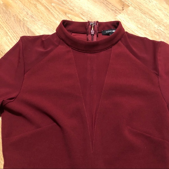 Mock Neck Bodycon Dress - Picture 3 of 5